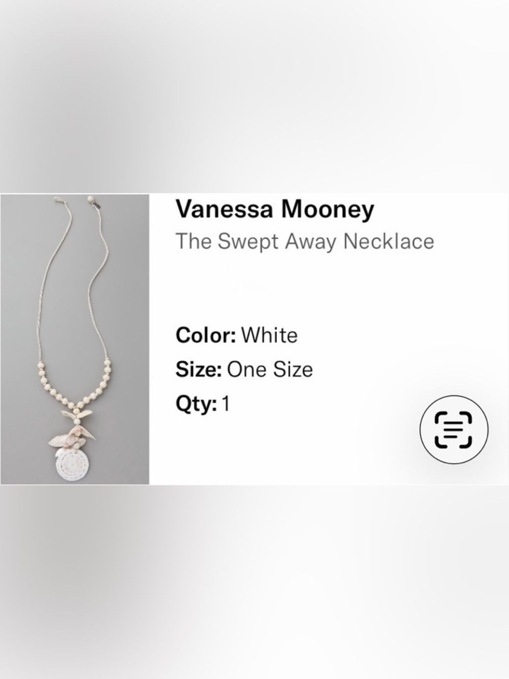 Vanessa Mooney White Statement Necklace